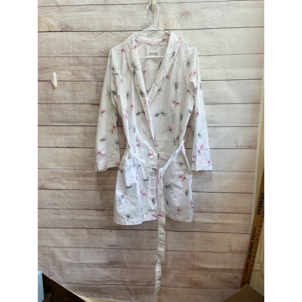 HAVEN WELL WITHIN 100% COTTON ROBE IN PINK AND WHITE FLORAL